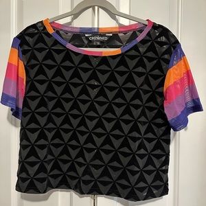 Crowned Athletics Geodesic Night Crop Top
